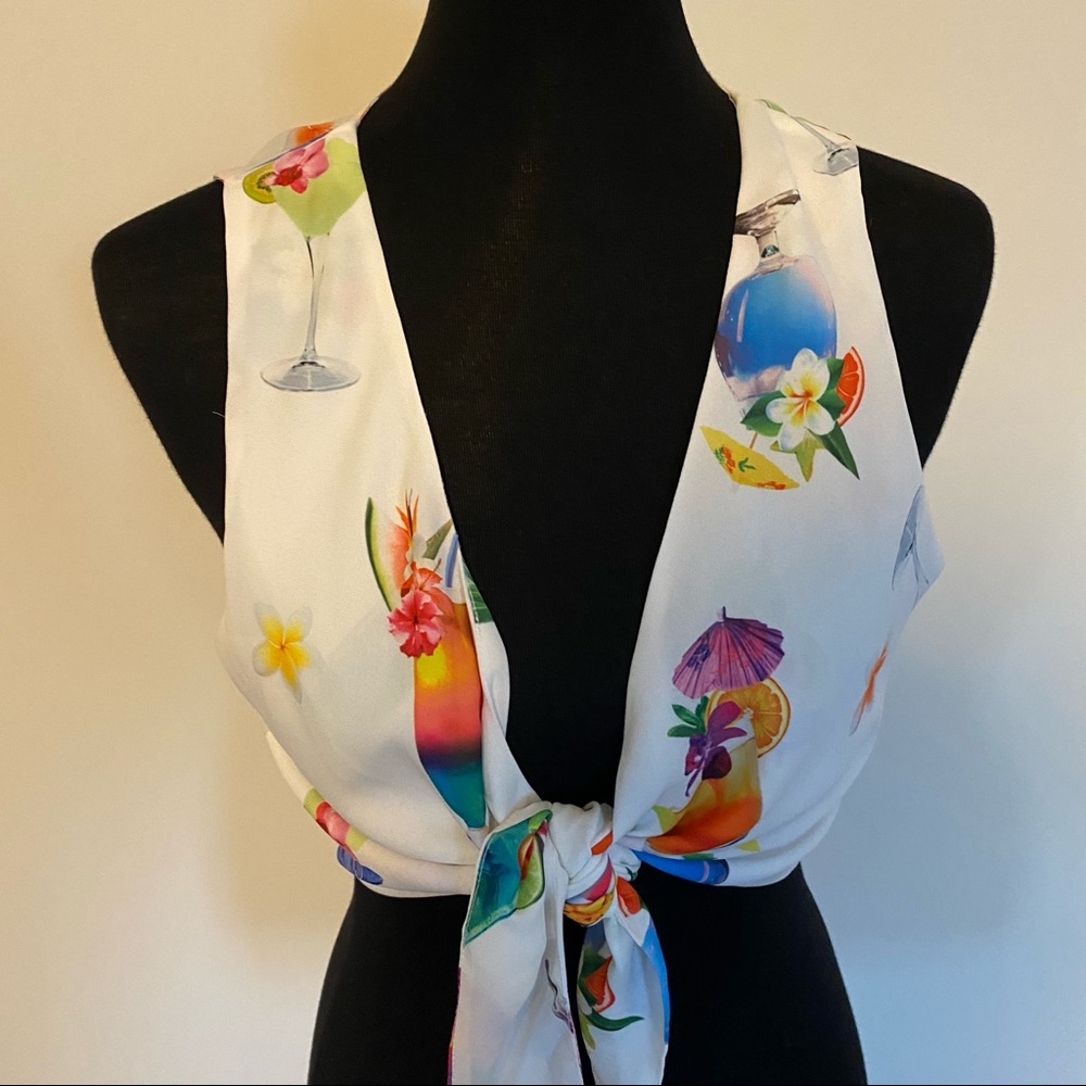 NWT Show Me Your MuMu Tie Front Crop Top